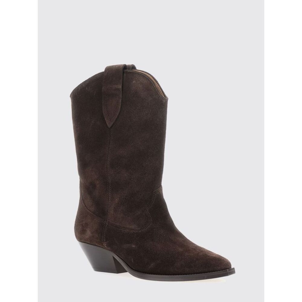 Duerto Mid-Calf Suede Western Boots Isabel Marant With Flared Heel - Picture 2 of 3